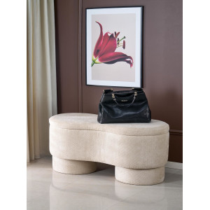 HUSH modern tárolós pad – bézs