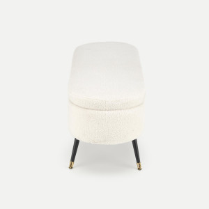 LOOP modern tárolós pad – krém / fekete