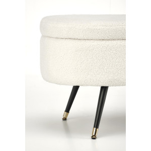 LOOP modern tárolós pad – krém / fekete