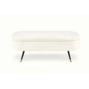 LOOP modern tárolós pad – krém / fekete