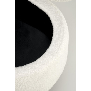 LOOP modern tárolós pad – krém / fekete