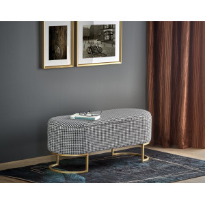 MONO modern tárolós pad – fekete / fehér / arany