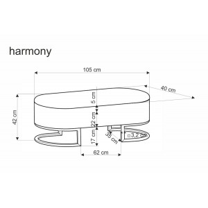 MONO modern tárolós pad – fekete / fehér / arany