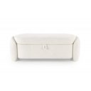CLOUD modern tárolós bouclé pad – krém