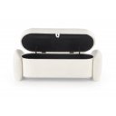 CLOUD modern tárolós bouclé pad – krém