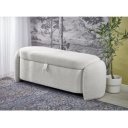 CLOUD modern tárolós bouclé pad – krém