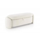 CLOUD modern tárolós bouclé pad – krém