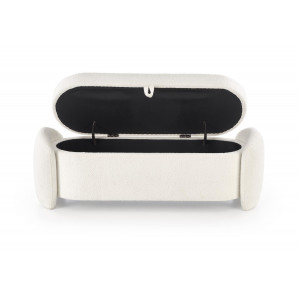 CLOUD modern tárolós bouclé pad – krém