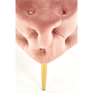 BUTTON modern kárpitozott pad – rózsaszín / arany