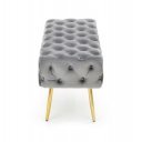 BUTTON modern bársony pad – szürke / arany
