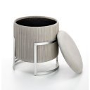 PEBBLE modern puff – világosszürke