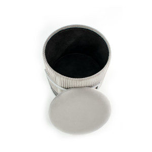 PEBBLE modern puff – világosszürke