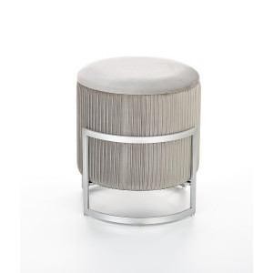 PEBBLE modern puff – világosszürke