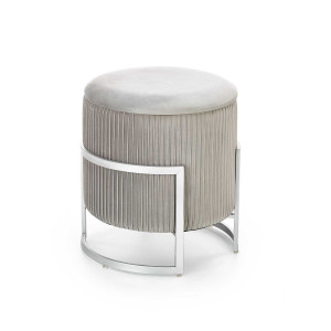 PEBBLE modern puff – világosszürke