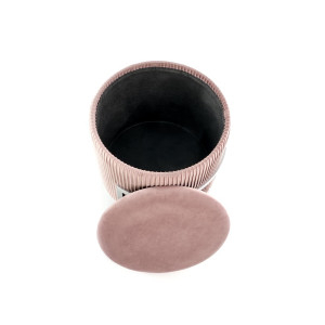 PEBBLE modern puff – világos rózsaszín