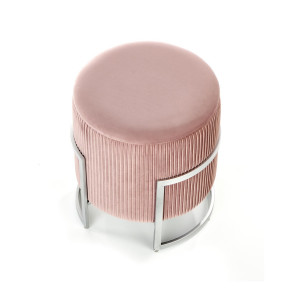 PEBBLE modern puff – világos rózsaszín