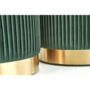 TWIN modern tárolós puff szett – sötétzöld / arany