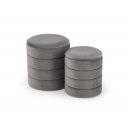 BOBBLE modern tárolós puff szett – szürke