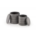 BOBBLE modern tárolós puff szett – szürke