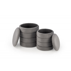 BOBBLE modern tárolós puff szett – szürke
