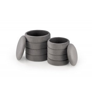 BOBBLE modern tárolós puff szett – szürke HALMAR