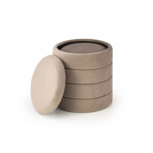 BOBBLE modern tárolós puff szett – bézs