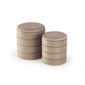 BOBBLE modern tárolós puff szett – bézs