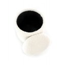 DOME modern tárolós bouclé puff szett – krém / natúr