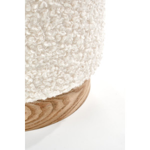 DOME modern tárolós bouclé puff szett – krém / natúr