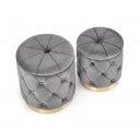 PLEAT modern puff szett – szürke / arany