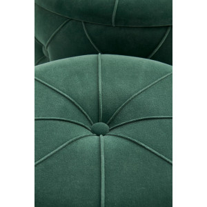 PLEAT modern tárolós puff szett – sötétzöld / arany