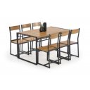 SLIM modern étkezőgarnitúra – tölgy / fekete
