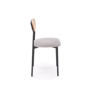 DASH modern étkezőszett 4 székkel – natúr / szürke / fekete