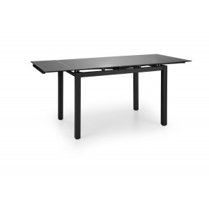 ONYX modern bővíthető étkezőasztal 4 székkel – fekete / szürke