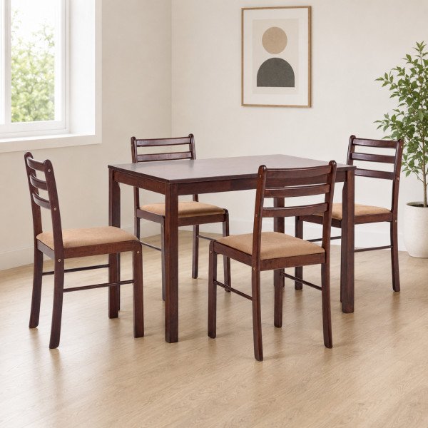 BISTRO klasszikus étkezőgarnitúra 4 székkel – wenge / espresso
