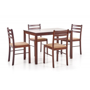 BISTRO klasszikus étkezőgarnitúra 4 székkel – wenge / espresso