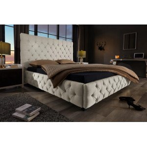 CHATEAU chesterfield franciaágy 180 × 200 cm – bézs