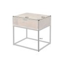 BROOKLYN modern mangófa éjjeliszekrény 45 cm – natúr / fekete
