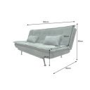 FOLD kordbársony kanapéágy 190 cm – zöld / fekete