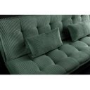 FOLD kordbársony kanapéágy 190 cm – zöld / fekete