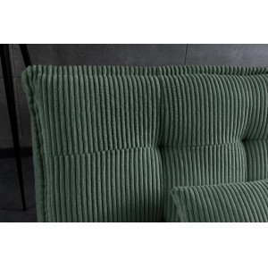 FOLD kordbársony kanapéágy 190 cm – zöld / fekete