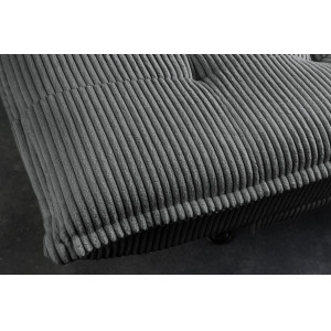 FOLD kordbársony kanapéágy 190 cm – szürke / fekete