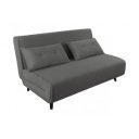 FLIP kordbársony fotelágy 140 cm – szürke / fekete