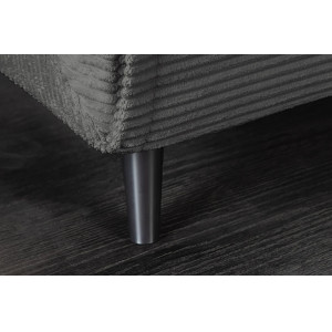 FLIP kordbársony fotelágy 140 cm – szürke / fekete