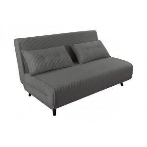FLIP kordbársony fotelágy 140 cm – szürke / fekete INVICTA