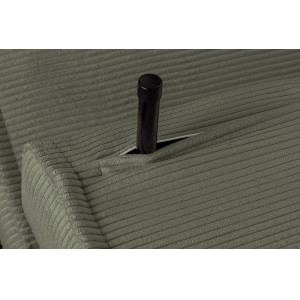 FLIP kordbársony fotelágy 140 cm – zöld / fekete