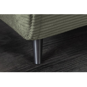 FLIP kordbársony fotelágy 140 cm – zöld / fekete