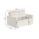 NAPPER bársony kanapéágy 142 cm – szürke / fekete