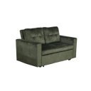 NAPPER bársony kanapéágy 142 cm – zöld / fekete
