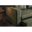 NAPPER bársony kanapéágy 142 cm – zöld / fekete